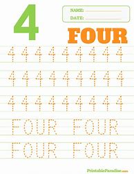 Image result for Dotted Number 4