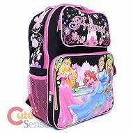 Image result for Pink and Black Princess Backpack