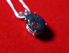 Image result for Black Opal Pendant Necklace
