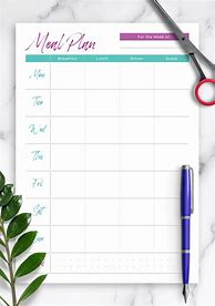 Image result for Weekly Meal Plan PDF Template