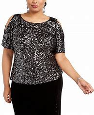 Image result for Plus Size Sequined Tops