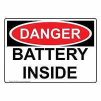 Image result for Battery Hazard Sign