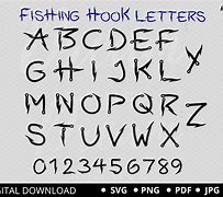 Image result for Free SVG Fish Hook W Font