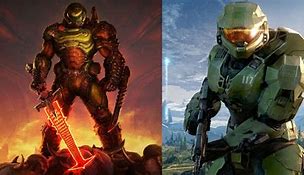 Image result for Doomguy and Master Chief