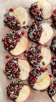 Image result for Chocolate Dipped Apple Slices