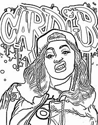 Image result for Cardi B Drawing Coloring Page