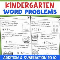 Image result for Kindergarten Math Word Problems
