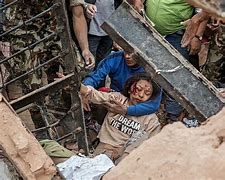 Image result for People Trapped by a Eartquake