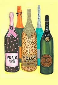 Image result for Champagne Bottle Painting