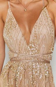 Image result for Rose Gold Wrap Formal Dresses