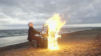 Image result for Guy Playing Piano On Fire Meme