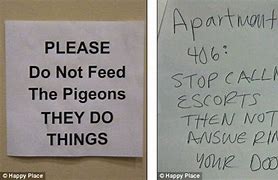 Image result for Funny Notes Left On Motel Doors