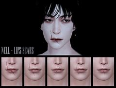 Image result for Sims 4 Lip Scar CC