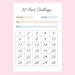 Image result for 30-Day Challenge Printable Chart Free