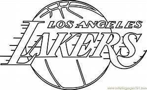 Image result for NBA Logo Lakers Coloring