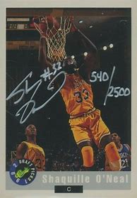 Image result for Shaquille O'Neal Basketball Card Values