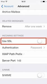 Image result for Mail Settings On iPhone