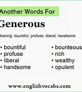 Image result for Another Word for Generous