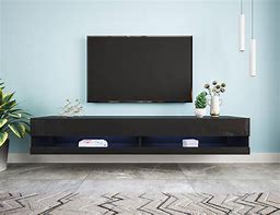 Image result for White Floating TV Unit On Green Wall