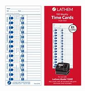 Image result for Lathem Time Card E1