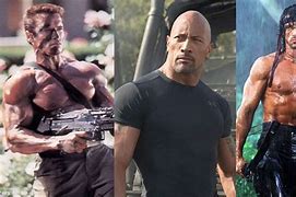 Image result for Arnold Schwarzenegger vs The Rock