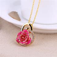 Image result for Rose Gold Rose Necklace