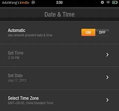 Image result for Control Panel On Kindle Fire
