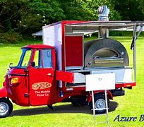 Image result for Wood Fire Smoke Mobile Pizza Van