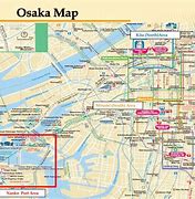 Image result for Map of Areas in Central Osaka Japan