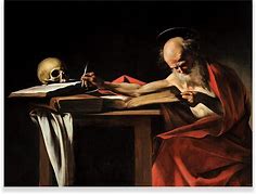 Amazon.com: Michelangelo Merisi da Caravaggio Art Prints - Saint Jerome Writing Poster - Vintage Famous Oil Paintings on Canvas Wall Art for Living Room Bedroom Home Decor Unframed(Saint Jerome Writing,12x16in/30x40cm): Posters & Prints