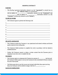 Image result for Roofing Contract Agreement Form