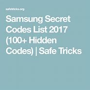 Image result for Samsung Secret Codes and Hacks