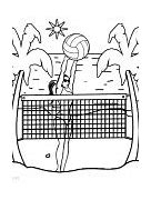 Image result for Volleyball Coloring Pages