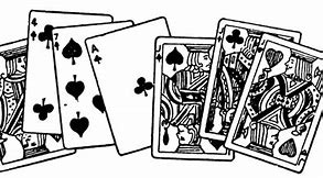 Image result for Playing Cards Clip Art Black and White