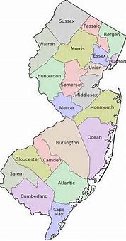 Image result for Map of Southern N.J. Counties
