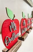 Image result for Wooden Apple Teacher Appreciation