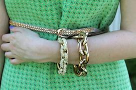 Image result for People Wearing Gold Charm Bracelet