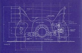 Image result for Tim Burton Batmobile Blueprints
