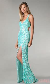 Image result for Halter Sequin Prom Dress