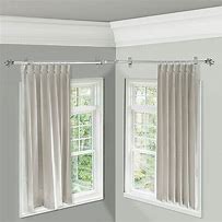 Image result for Corner Window Curtain Rod