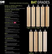 Image result for Cricket Bat Grades