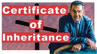 Image result for Inheritance Certificate