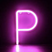 Image result for Neon Letter P