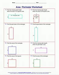 Image result for Area and Perimeter Worksheets 6th Grade