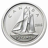Image result for Canada 10 Cent Coin