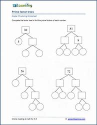 Image result for Math Factoring Worksheets 5th Grade
