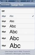 Image result for Large iPhone Font Sample