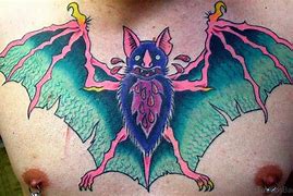 Image result for Bat Chest Tattoo