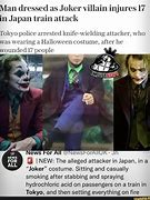 Image result for Japan Joker Stabbing