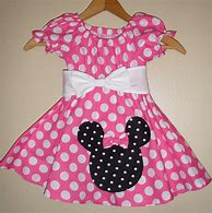 Image result for Minnie Mouse Pink Polka Dot Dress
